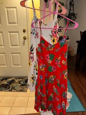 Old Navy Red Floral Dress and Old Navy White floral Dress. PS